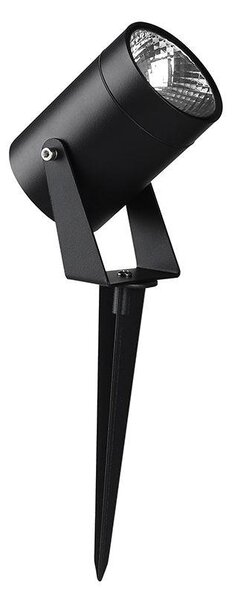 V-TAC 10W COB LED alumínium leszúrható lámpa, fekete házzal, meleg fehér - SKU 24004