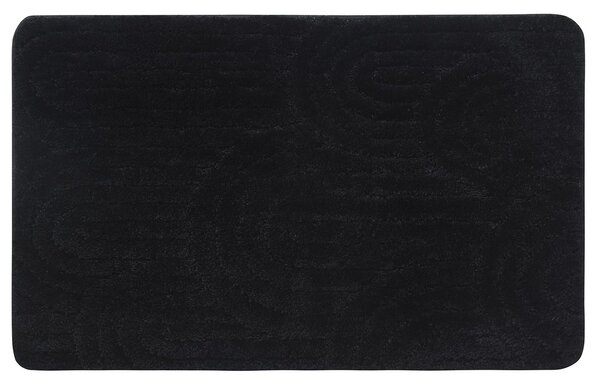 Aqualine Aqualine, RIST fürdőszobaszőnyeg, 50x80cm, 100% poliészter, csúszásgátló, fekete, NI8591