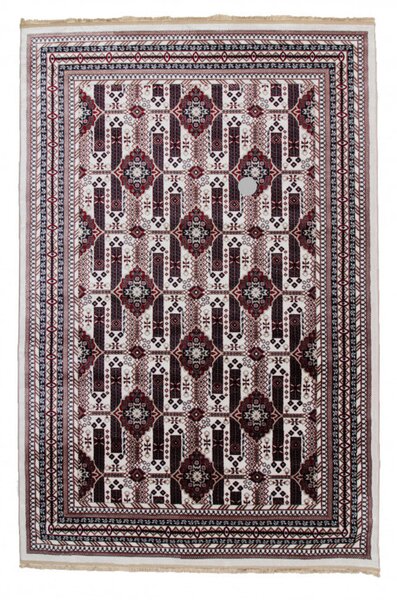 Klasszikus szőnyeg bézs Afghan 200x300 gépi szőnyeg a nappaliba