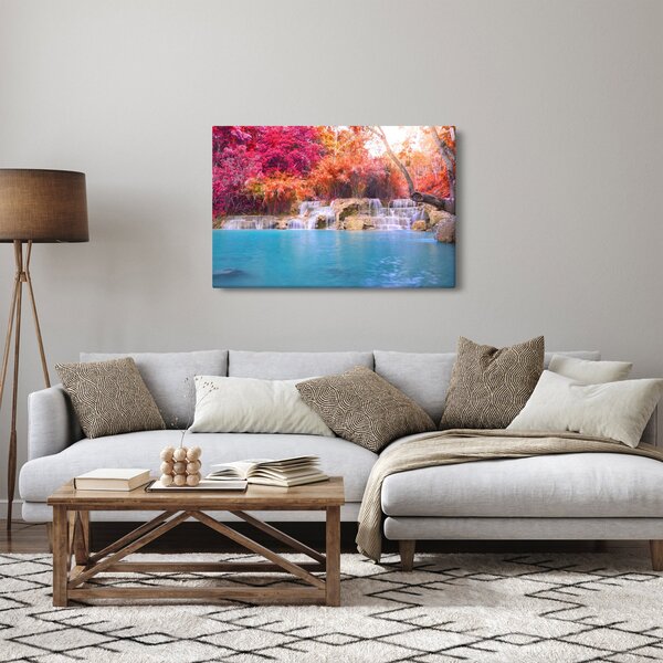 Türkiz lagúna, Laosz, Tat Kuang Si képe (90x60 cm)