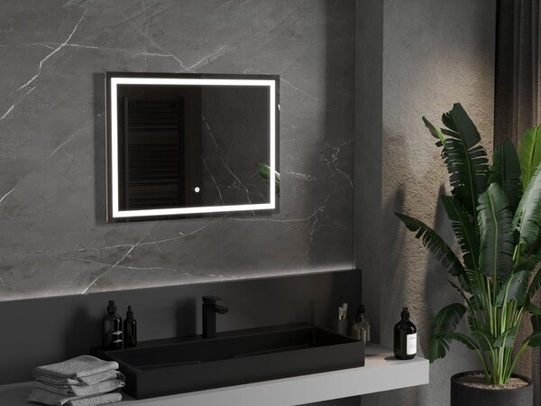 Mexen Miko fürdőszobai megvilágított tükör 80 x 60 cm, LED 6000K, páramentes - 9819-080-060-611-00