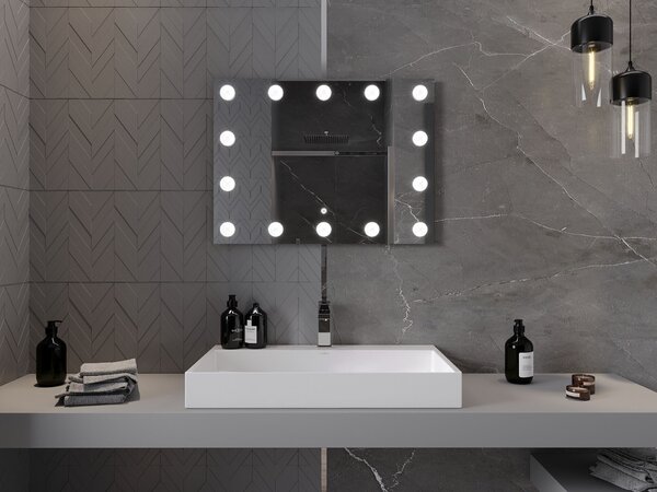 Mexen Dona LED-es megvilágított fürdőszobai tükör, 80 x 60 cm, 6000K, páramentesítő - 9818-080-060-611-00