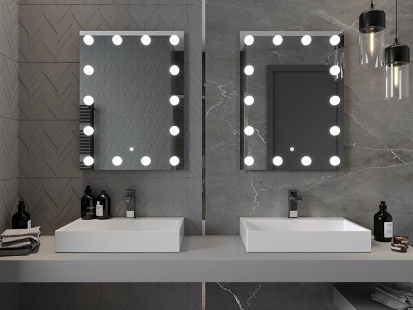 Mexen Dona megvilágított fürdőszobai tükör 60 x 80 cm, LED 6000K, páramentes - 9818-060-080-611-00