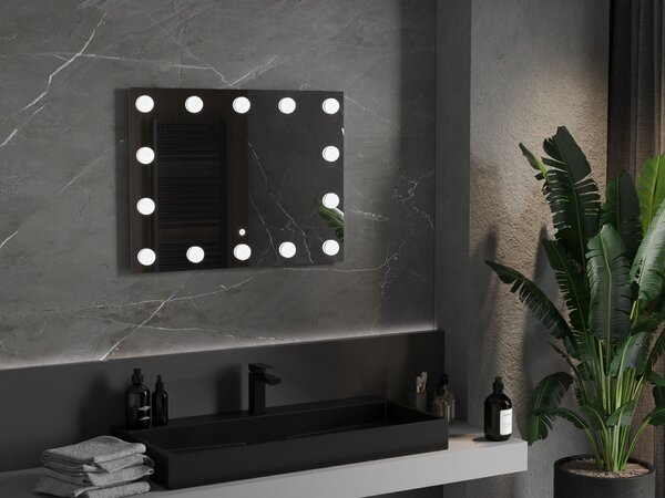 Mexen Dona LED-es megvilágított fürdőszobai tükör, 80 x 60 cm, 6000K, páramentesítő - 9818-080-060-611-00