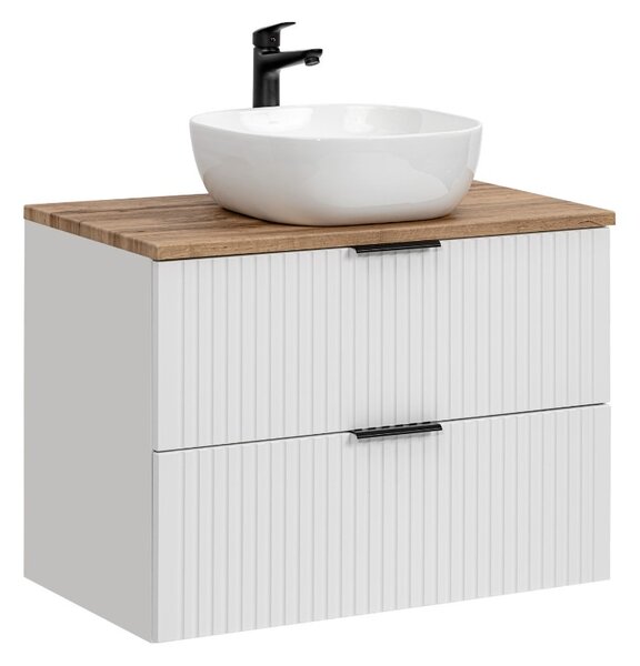 Fürdőszoba szekrény mosdóval és munkalappal ADEL White DU80/1 | 80 cm
