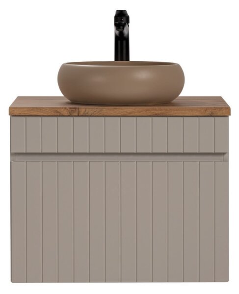 Fürdőszoba szekrény mosdóval és tetővel ICONIC Cashmere DU60/1 | 60 cm