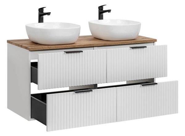 Fürdőszoba szekrény mosdóval és munkalappal ADEL White DU120/1 | 120 cm