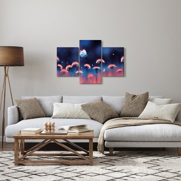 Pitypang képe kék pillangóval (90x60 cm)