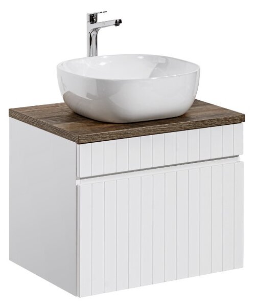 Fürdőszoba szekrény mosdóval és munkalappal ICONIC White DU60/1 | 60 cm