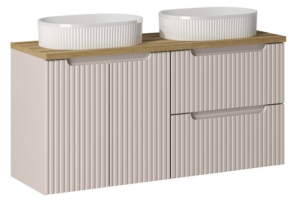 Fürdőszoba szekrény mosdóval és tetővel NOVA Cashmere DU120/2 | 120 cm