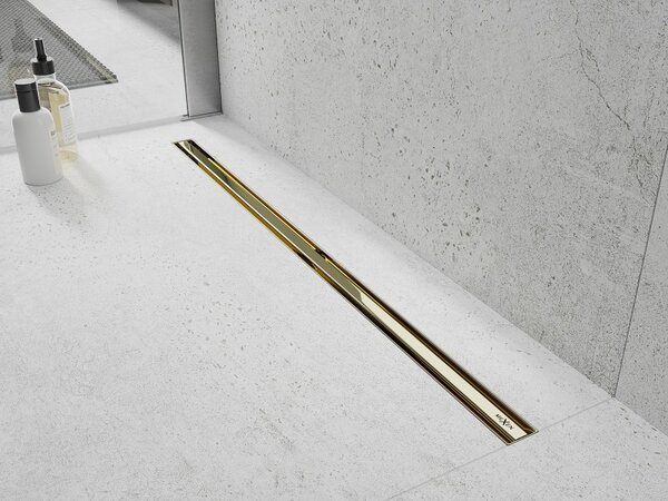 Mexen Flat 360° Slim zuhanylefolyó 50 cm, fényes arany, 1541050