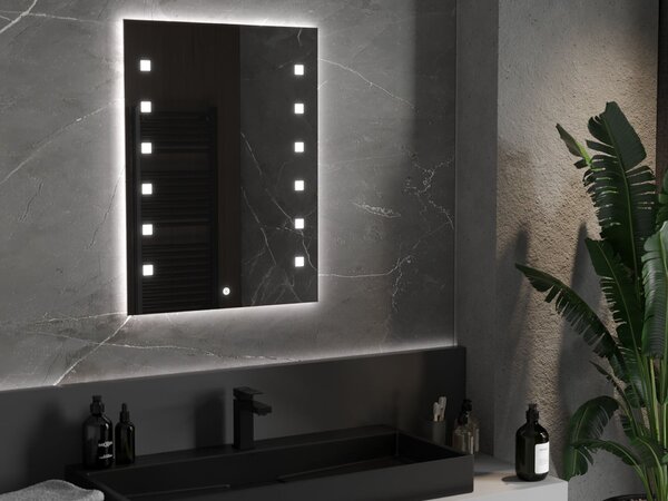 Mexen Ner megvilágított fürdőszobai tükör 60 x 80 cm, LED 6000K, páramentes - 9809-060-080-611-00