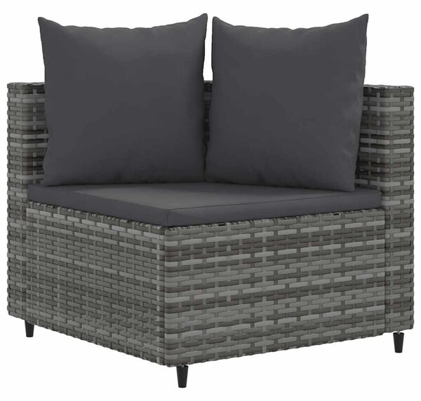 4 részes szürke polyrattan kerti ülőgarnitúra párnákkal