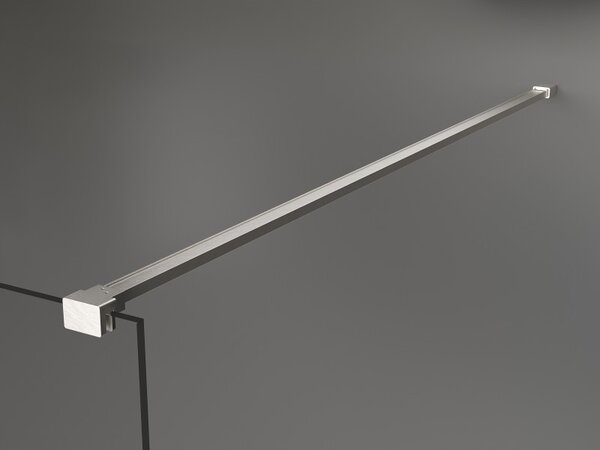 Mexen Kioto, Walk-In zuhanyparaván 130 x 200 cm, 8 mm-es matt üveg, csiszolt acél profil, 800-130-002-97-30