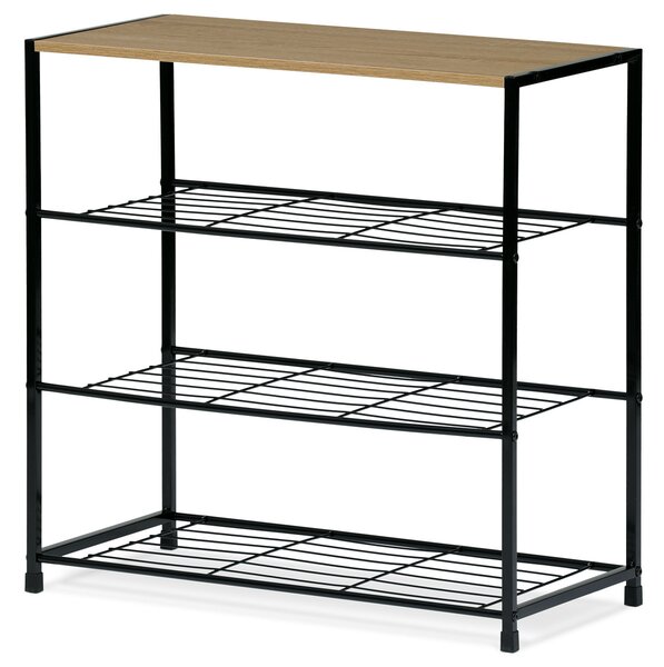 GD-414 OAK Leik, 4 polcos cipőtartó, 63 x 30 x 63,5 cm, 4 emelet