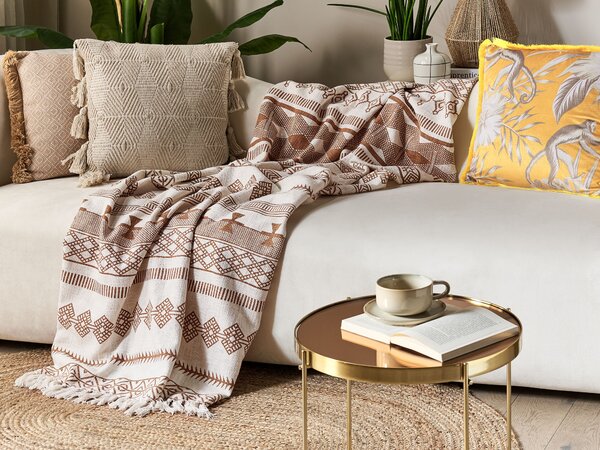 Takaró JORHAT Pamut 130 x 180 cm Bézs
