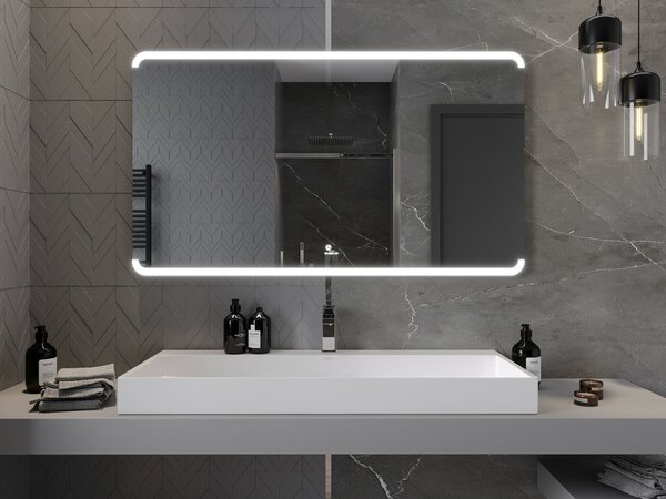 Mexen Nida világított fürdőszobai tükör 140 x 80 cm, LED 6000K, páramentes - 9806-140-080-611-00