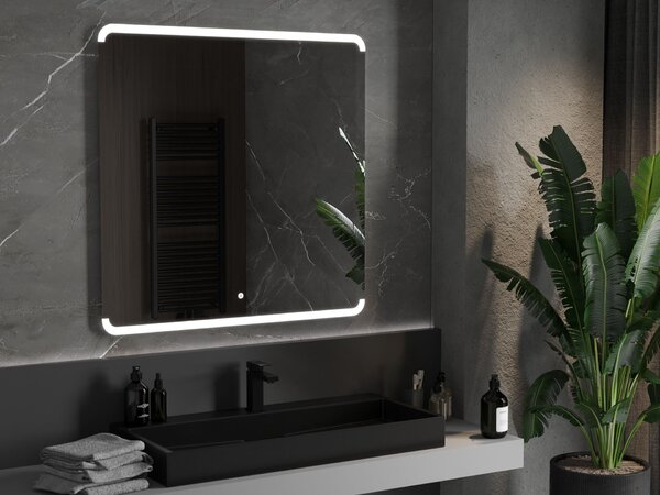 Mexen Nida megvilágított fürdőszobai tükör 100 x 100 cm, LED 6000K, páramentes - 9806-100-100-611-00