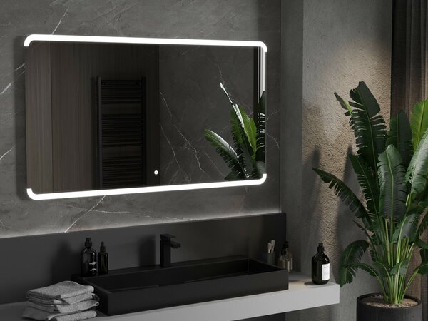 Mexen Nida világított fürdőszobai tükör 140 x 80 cm, LED 6000K, páramentes - 9806-140-080-611-00
