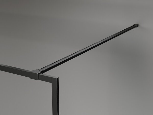 Mexen, Mexen Kioto-XF zuhanyfal kerettel 50 x 202 cm, 10 mm matt, fekete - 800-050-104-70-30-X