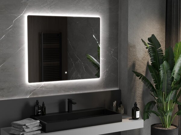 Mexen Sun, LED fürdoszobai tükör háttérvilágítással 100x80 cm, 6000K, páramentes, 9807-100-080-611-00