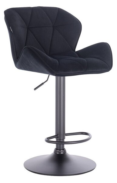 HR111W Fekete modern velúr szék fekete lábbal