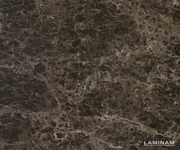 DELIFE Dohányzóasztal Edge organikus 140x76 cm kerámia emperador extra lucidato sötétbarna Lumia akril