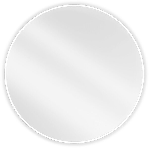 Mexen Loft kerek fürdőszobai tükör 90 cm, fehér keret - 9850-090-090-000-20