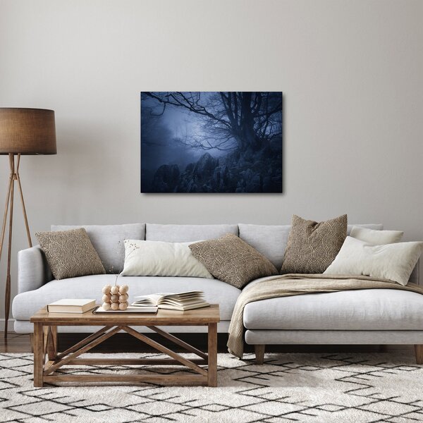 Egy sötét erdő képe (70x50 cm)