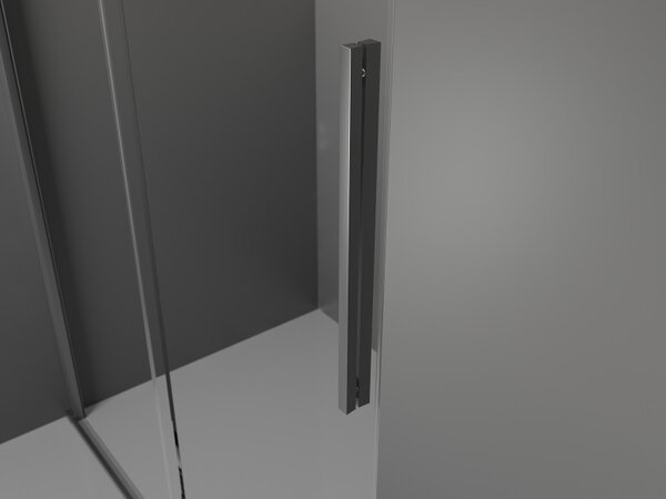 Mexen Velar L, tolózuhanyajtó nyitáshoz 90 cm, 8 mm átlátszó üveg, polírozott grafit, 871-090-003-01-95