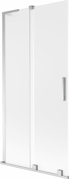 Mexen Velar L kádparaván 2-szárnyú tolóajtós 95 x 150 cm, zúzott üveg, króm - 896-095-003-31-01
