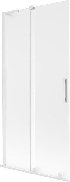 Mexen Velar L kétszárnyú tolható zuhanyparaván 95 x 150 cm, zúzott mintás, fehér - 896-095-003-31-20