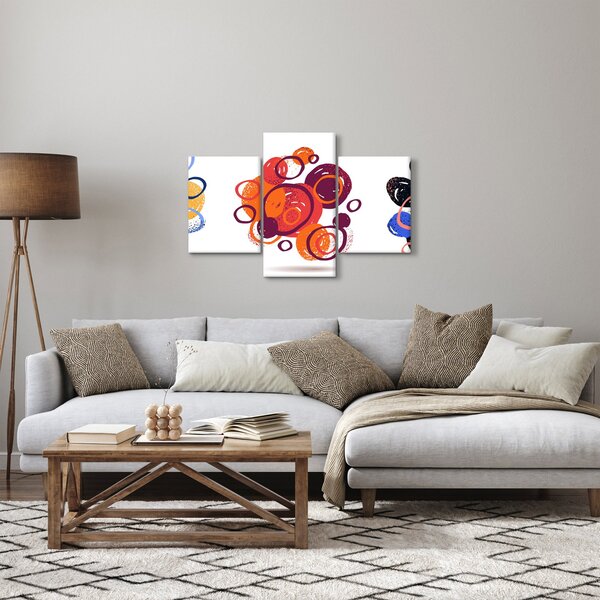Színes körök képe (90x60 cm)