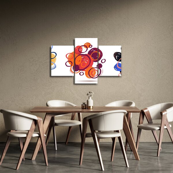 Színes körök képe (90x60 cm)