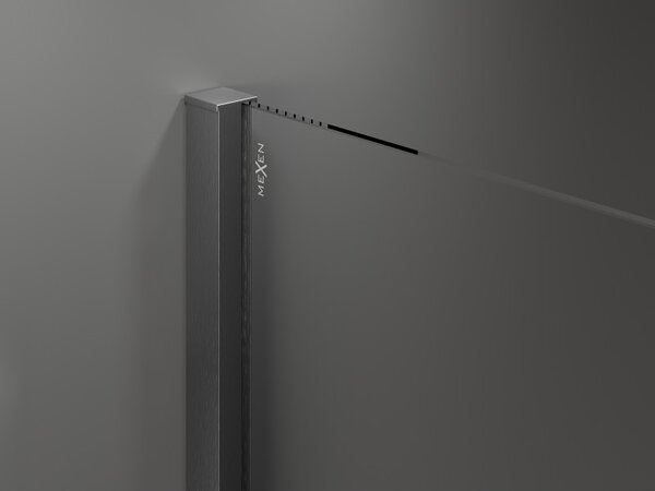 Mexen Velar, tolózuhanyajtó nyitáshoz 130 cm, 8 mm-es matt üveg, polírozott grafit, 871-130-000-31-66
