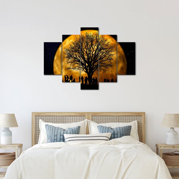 Holdok és sziluettek képe (150x105 cm)