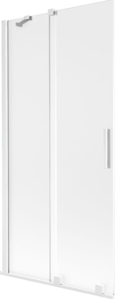 Mexen Velar 2-szárnyú tolóajtós fürdőszobai paraván 95 x 150 cm, matt, fehér - 896-095-000-31-20