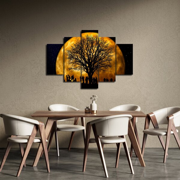 Holdok és sziluettek képe (150x105 cm)
