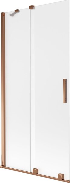 Mexen Velar 2 részes tolózuhanyfal 95 x 150 cm, fagyott, rózsaarany - 896-095-000-31-60