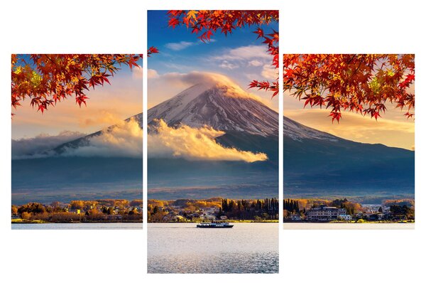 Kép - japán, Fuji hegy (90x60 cm)