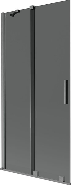 Mexen Velar kétpaneles eltolható zuhanyparaván 95 x 150 cm, grafit, gun gray kefélt - 896-095-000-41-66