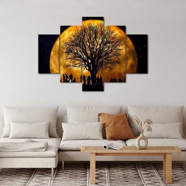 Holdok és sziluettek képe (150x105 cm)