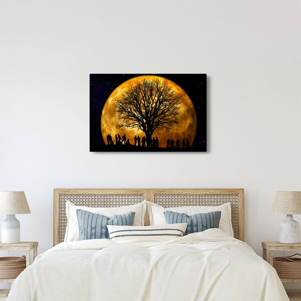 Holdok és sziluettek képe (90x60 cm)