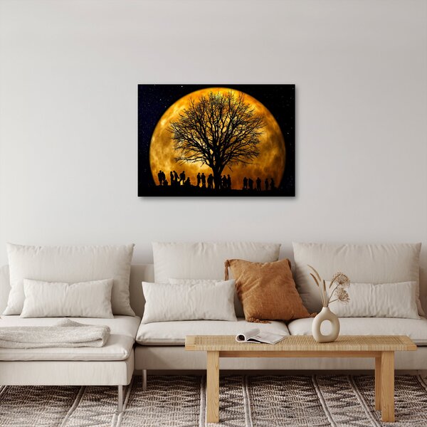 Holdok és sziluettek képe (70x50 cm)