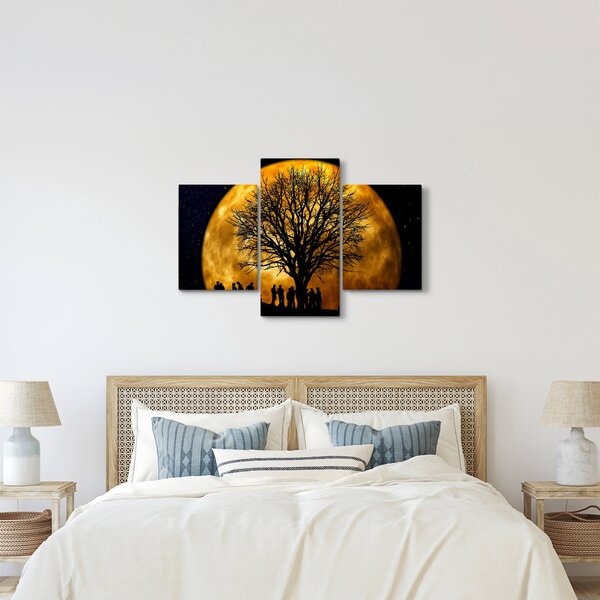 Holdok és sziluettek képe (90x60 cm)