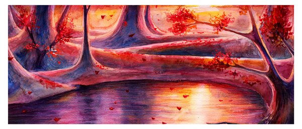 Egy varázslatos erdő képe (120x50 cm)