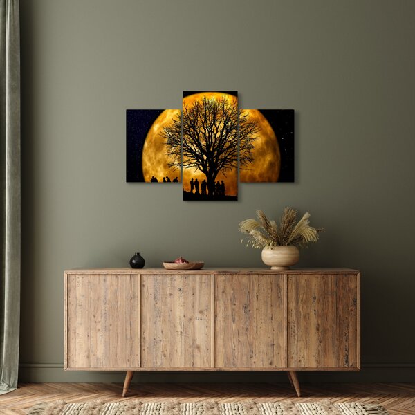 Holdok és sziluettek képe (90x60 cm)