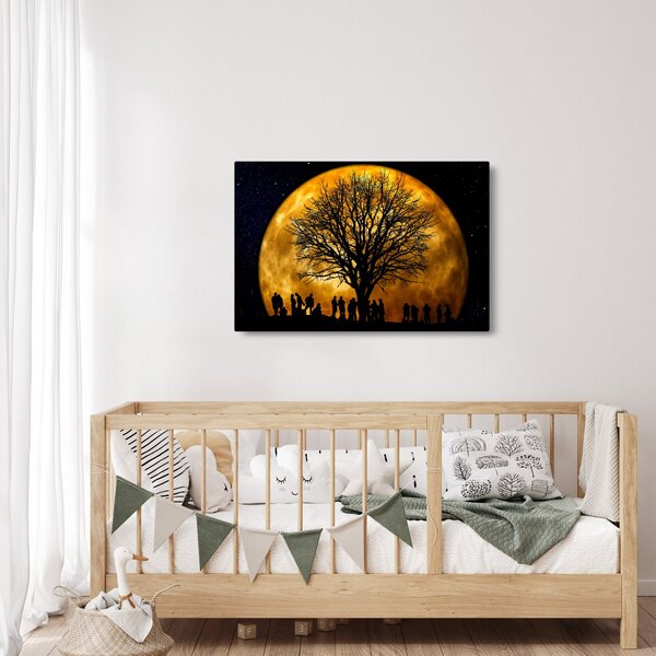 Holdok és sziluettek képe (90x60 cm)
