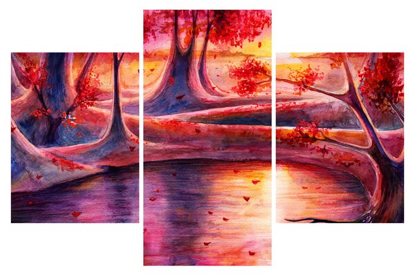 Egy varázslatos erdő képe (90x60 cm)