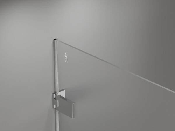 Mexen, Mexen Lunar-F harmonikaajtó bal oldali zuhanykabinhoz 65 cm, átlátszó, króm - 836-065-000-01-00-L
